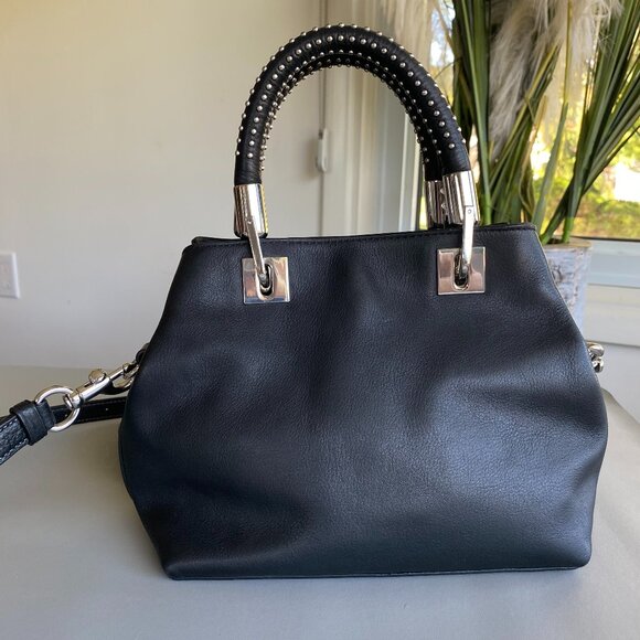 Vince Camuto Elva Studded Leather Satchel Crossbody Bag - Picture 4 of 15